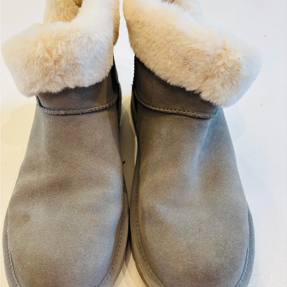 Koolaburra by UGGs Gray-Tan Fur-Lined Boots size 8 - Picture 5 of 9